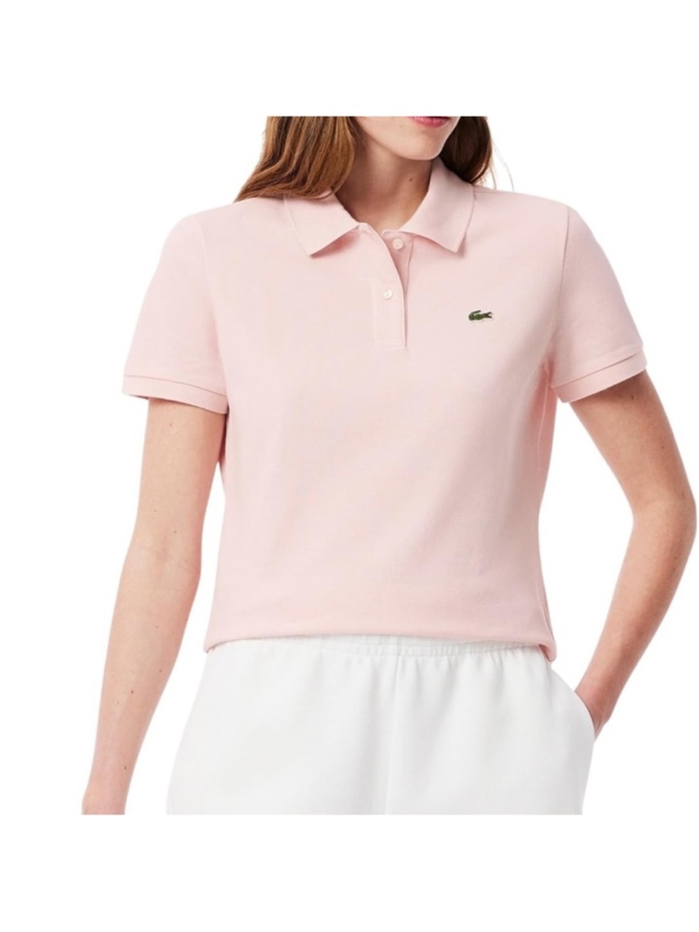 Excellent condition Lacoste Girls Pink Classic Piqué Polo Shirt Size 12